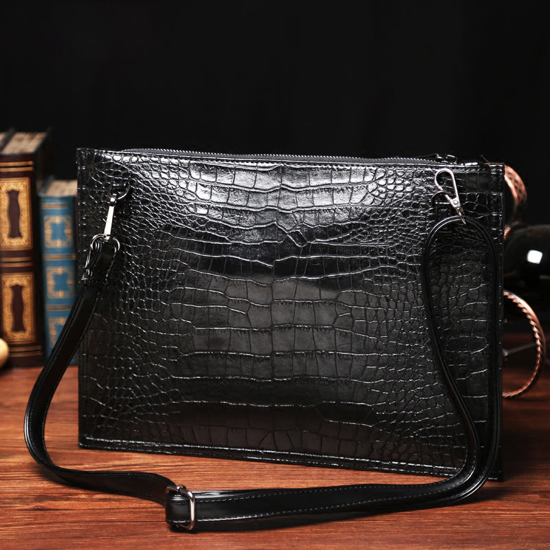 Crocodile Pattern Envelope Clutch
