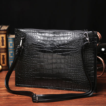 Crocodile Pattern Envelope Clutch