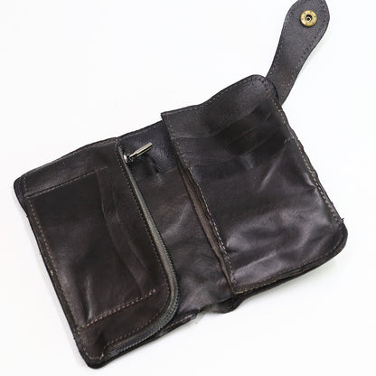 Vintage Leather Handmade Pleated Wallet