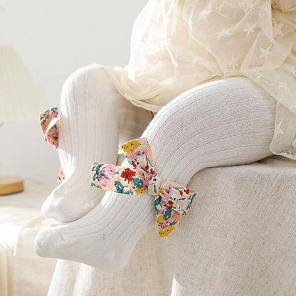 Children's Bowknot Soft Leggings Socks