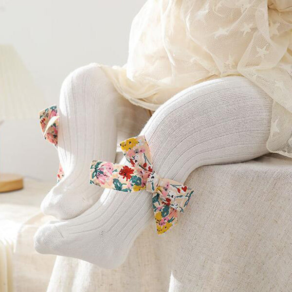 Children's Bowknot Soft Leggings Socks