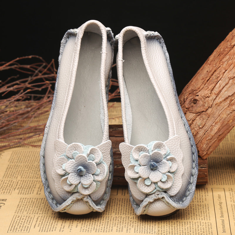Handmade Soft Sole Casual Flower Flat Shoes
