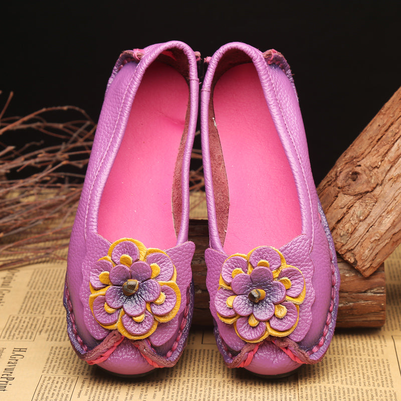 Handmade Soft Sole Casual Flower Flat Shoes