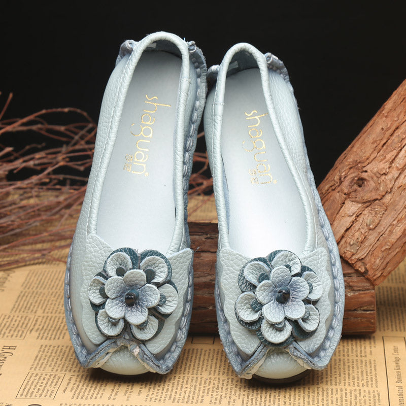 Handmade Soft Sole Casual Flower Flat Shoes