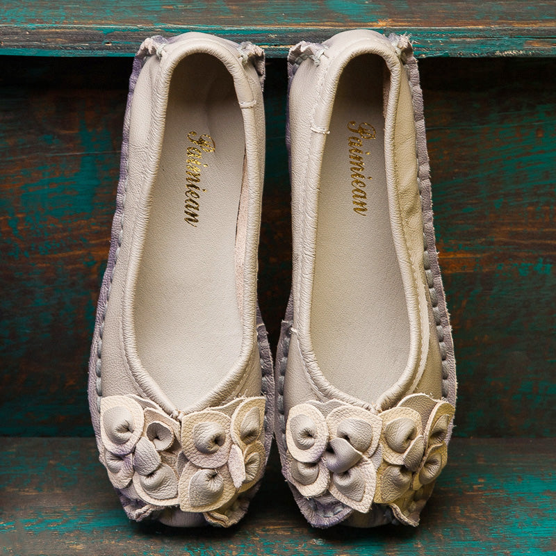 Ethnic Style Comfortable Flower Flat Shoes