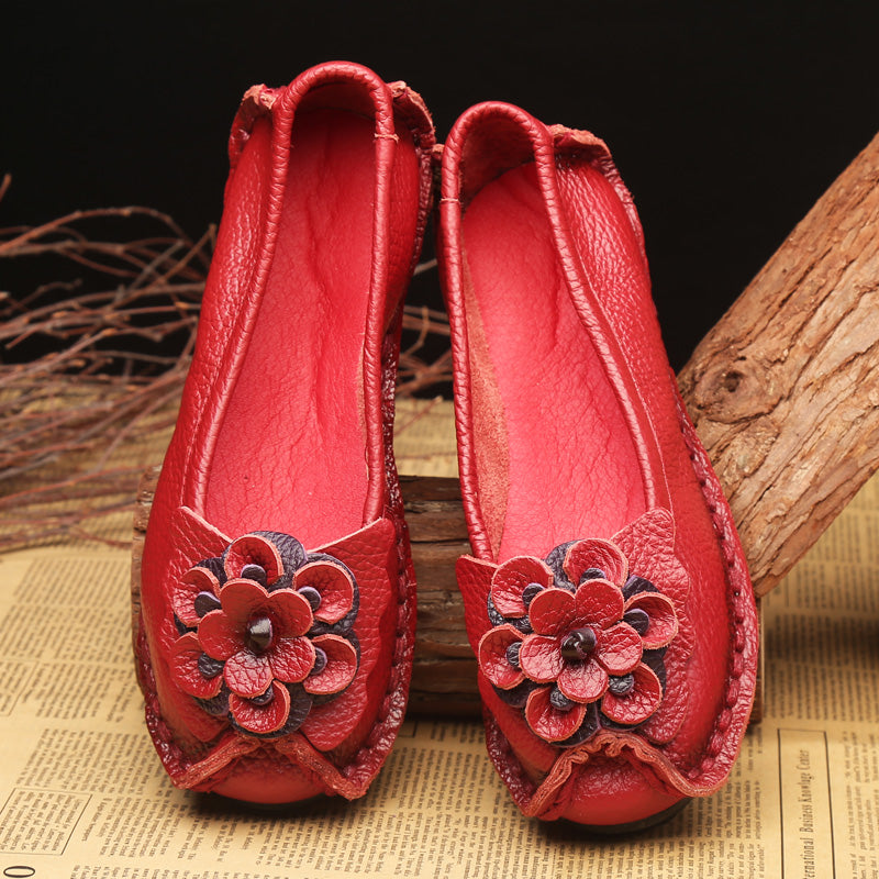Handmade Soft Sole Casual Flower Flat Shoes