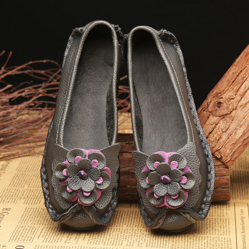 Handmade Soft Sole Casual Flower Flat Shoes