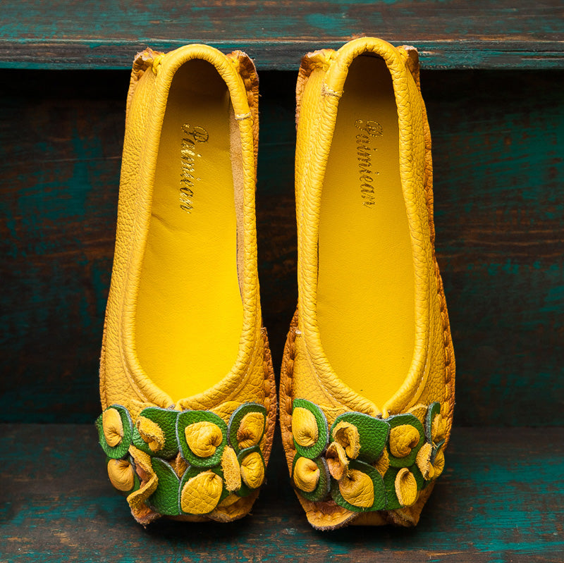 Ethnic Style Comfortable Flower Flat Shoes