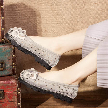 Ethnic Style Comfortable Flower Flat Shoes