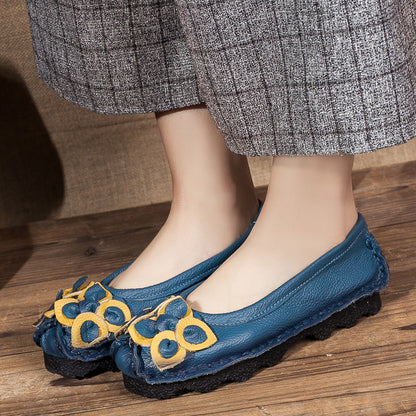 Ethnic Style Comfortable Flower Flat Shoes