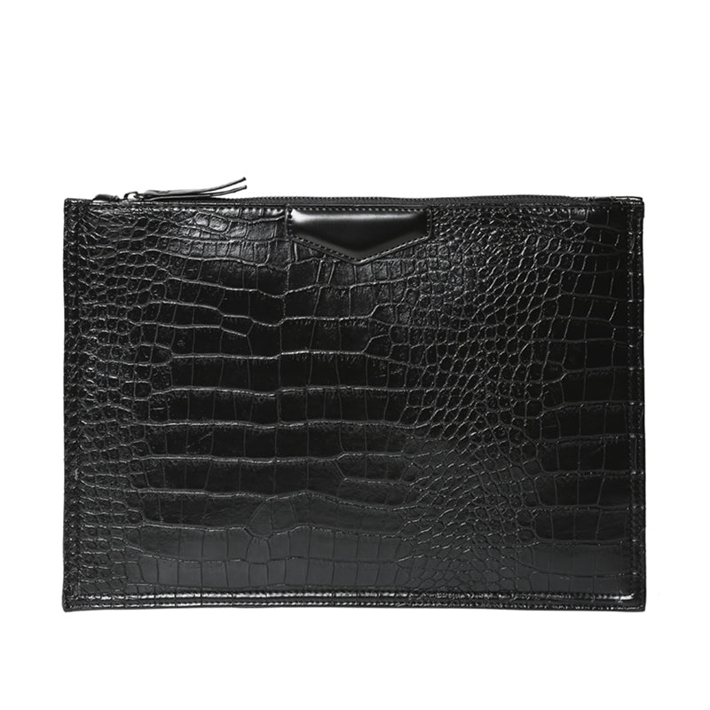 Crocodile Pattern Envelope Clutch