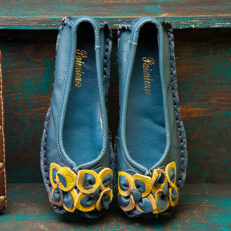 Ethnic Style Comfortable Flower Flat Shoes