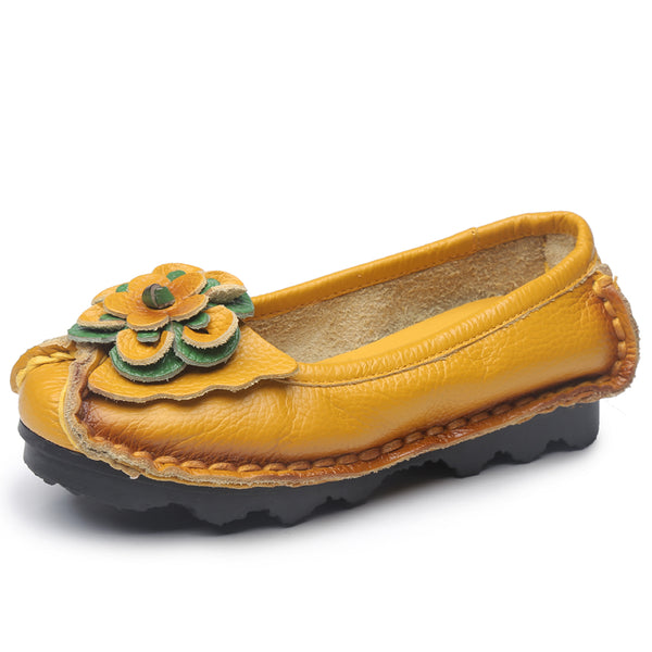 Handmade Soft Sole Casual Flower Flat Shoes
