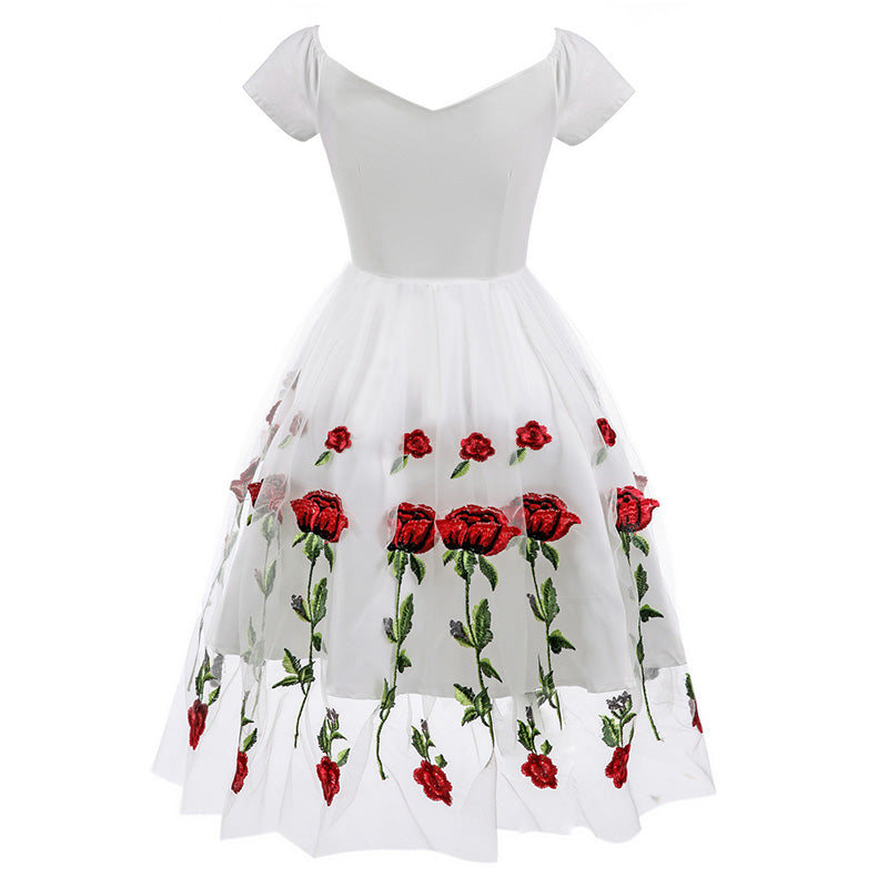 Summer Rose Lace Dress