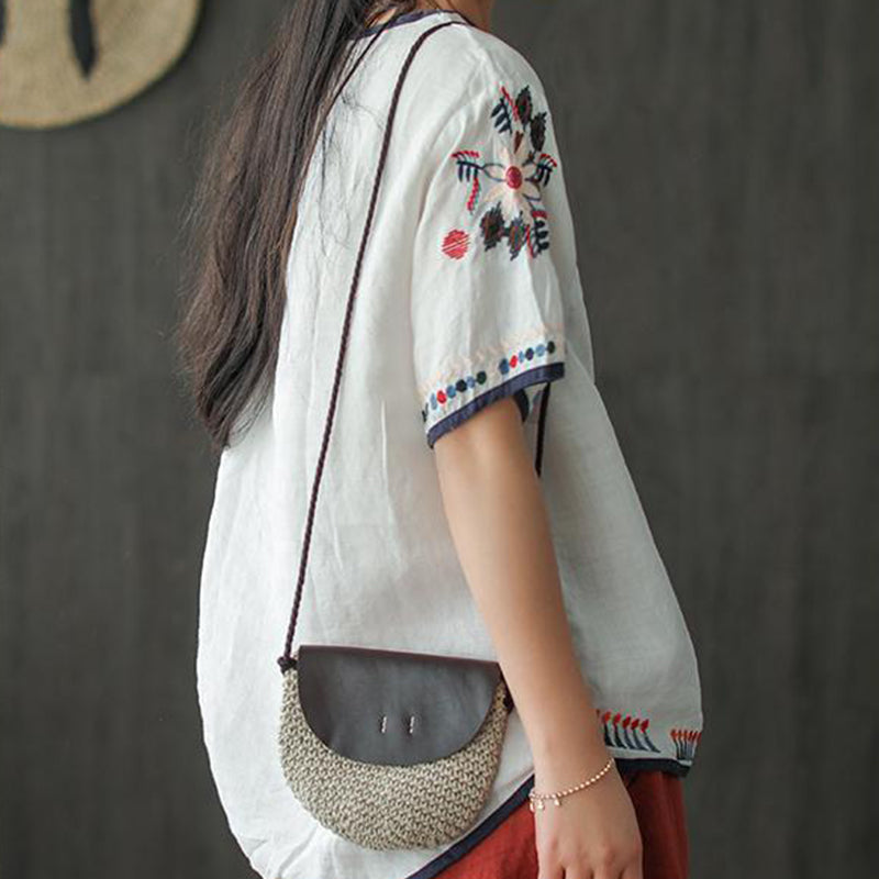 Flower Embroidered T-shirt