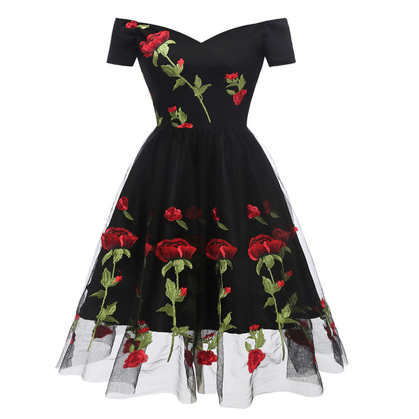 Summer Rose Lace Dress