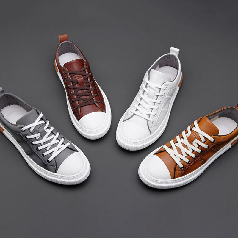 Low-cut Leather Casual Aneakers
