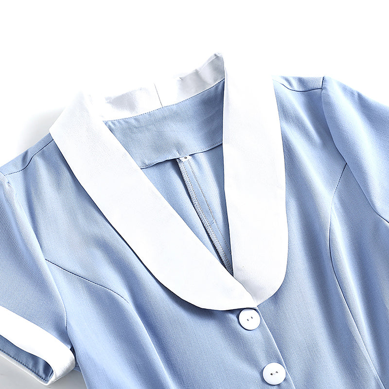 1950s Vintage Blue Midi Dress