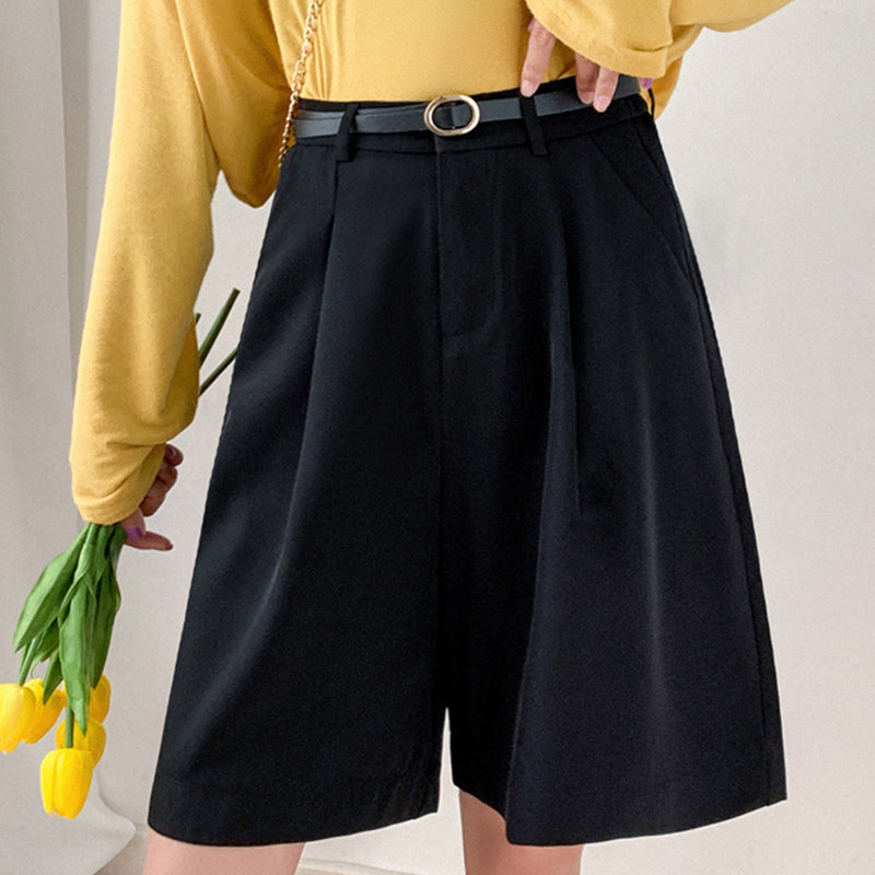 Loose Straight-leg Suit Shorts
