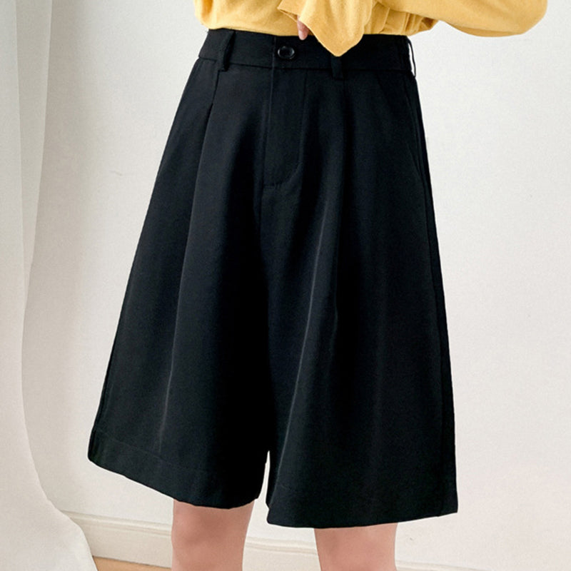 Loose Straight-leg Suit Shorts