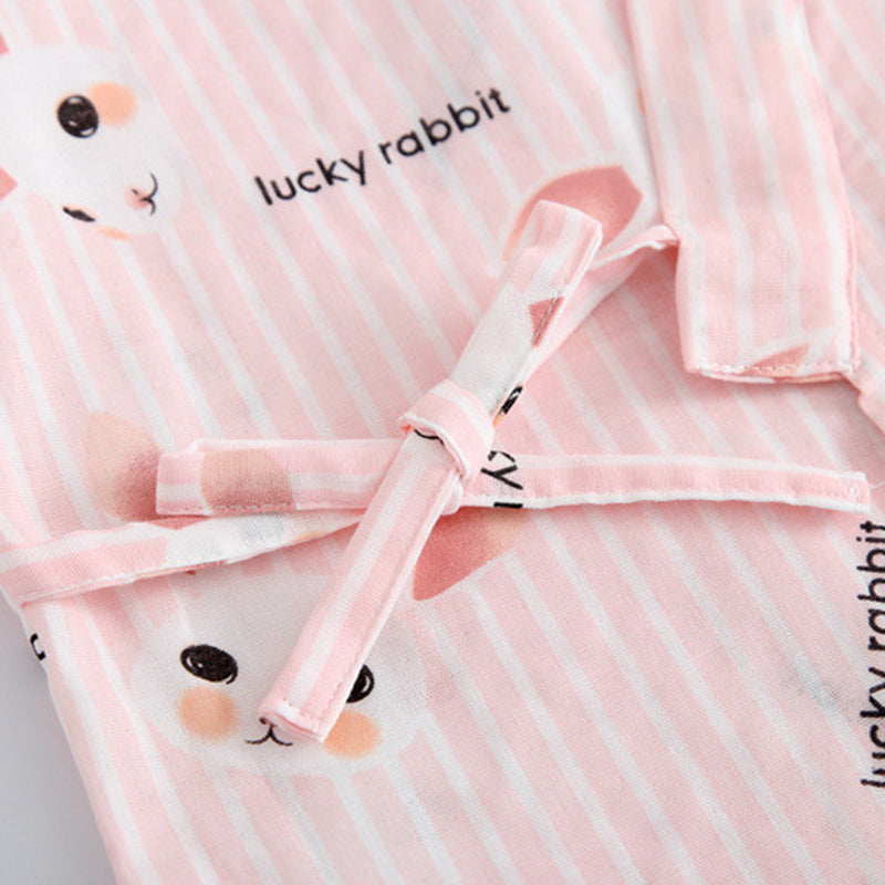 Pure Cotton Loose Kimono Nightgown