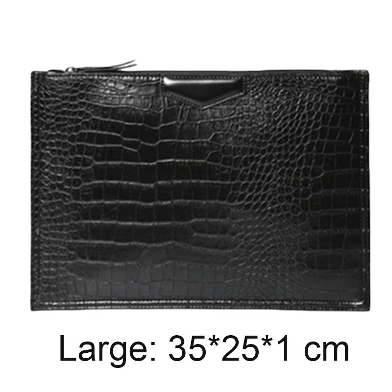 Crocodile Pattern Envelope Clutch