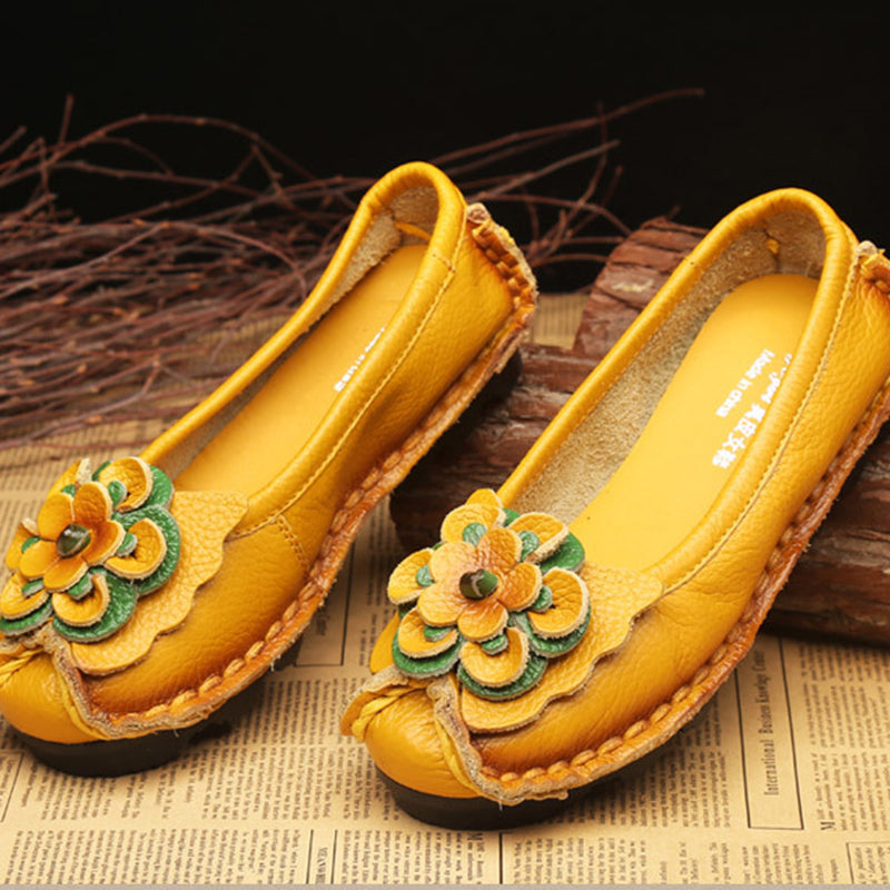 Handmade Soft Sole Casual Flower Flat Shoes