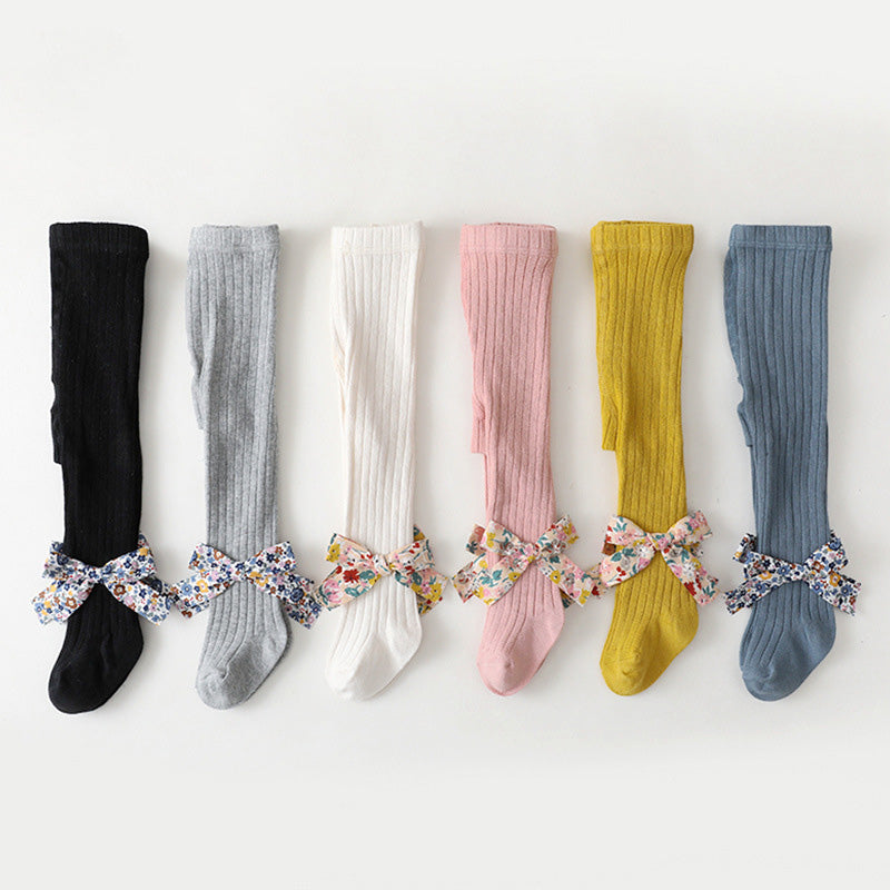 Children's Bowknot Soft Leggings Socks