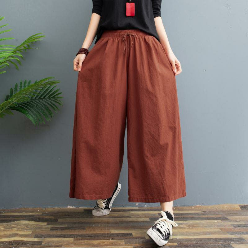 Linen Loose Wide-leg Pants