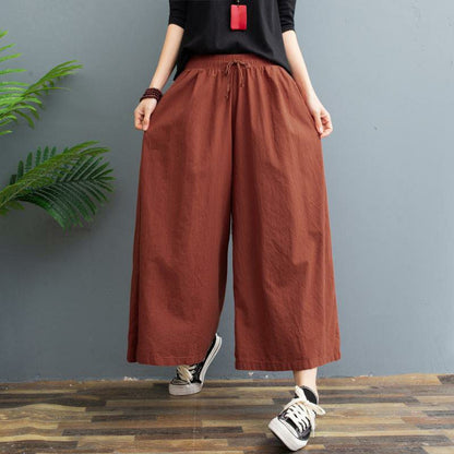 Linen Loose Wide-leg Pants