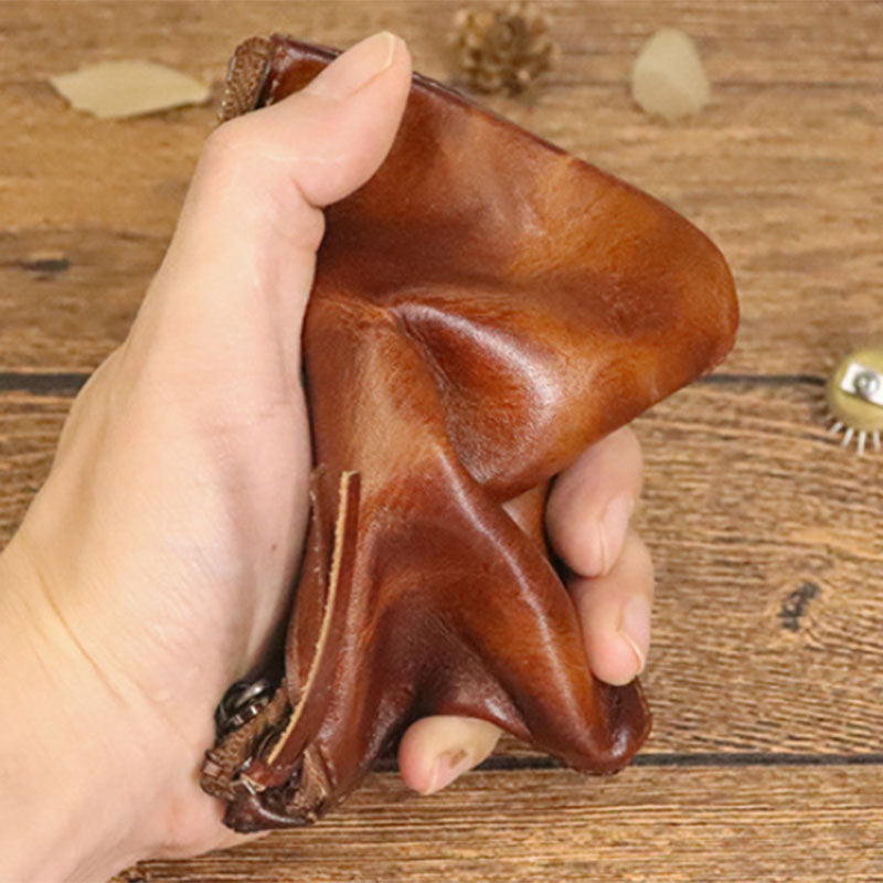 Vintage Distressed Crinkle Small Wallet
