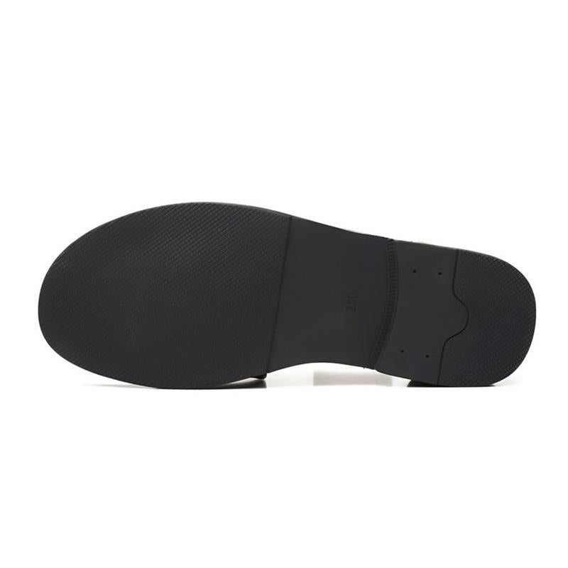 Black Summer Outdoor Men's Leather Sandals