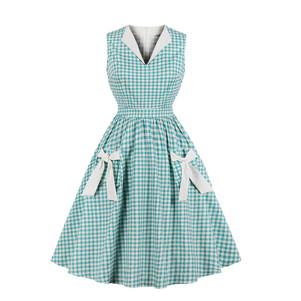 Plaid Print Retro Dress