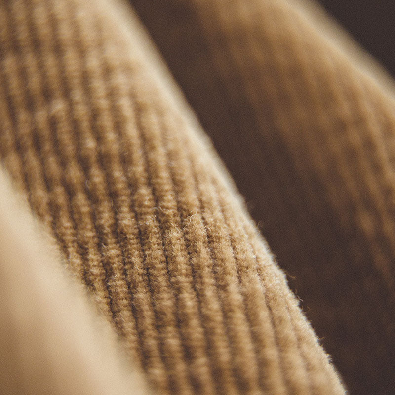 Corduroy Stand-up Collar Zipper Hoodie