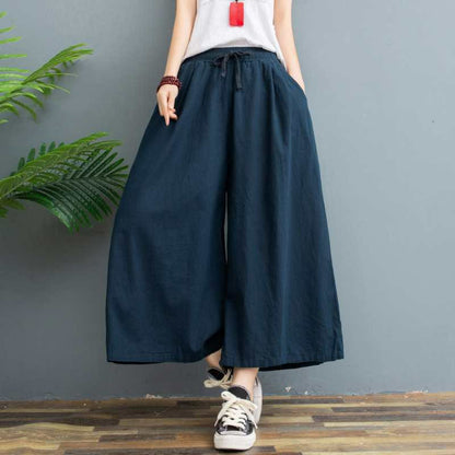Linen Loose Wide-leg Pants