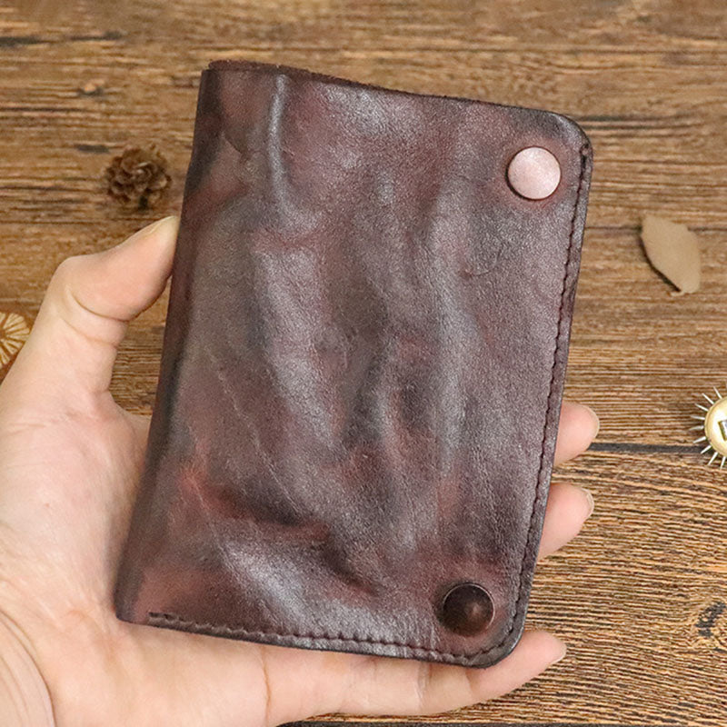 Brushed Vegetable Tanned Leather Wallet