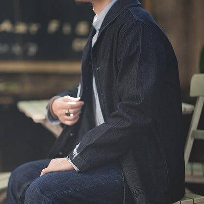Retro American Casual Washed Denim Shirt Jacket