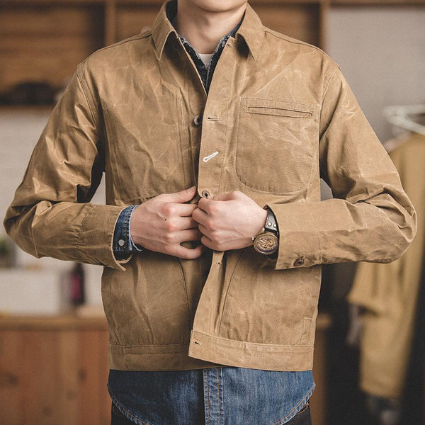 Mens  Retro Casual  Canvas Jacket