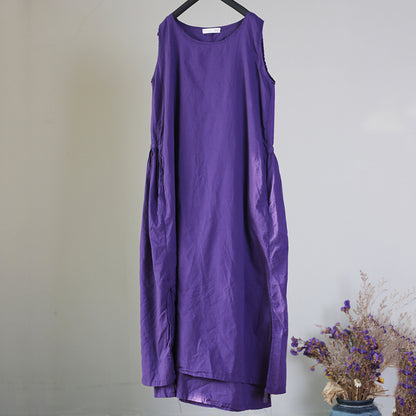Sleeveless Double Layer Drawstring Dress