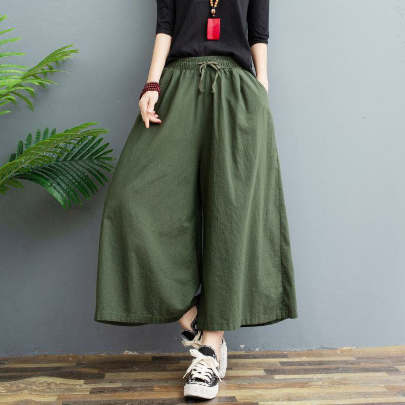 Linen Loose Wide-leg Pants