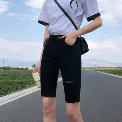 Denim High Waist Skinny Pants