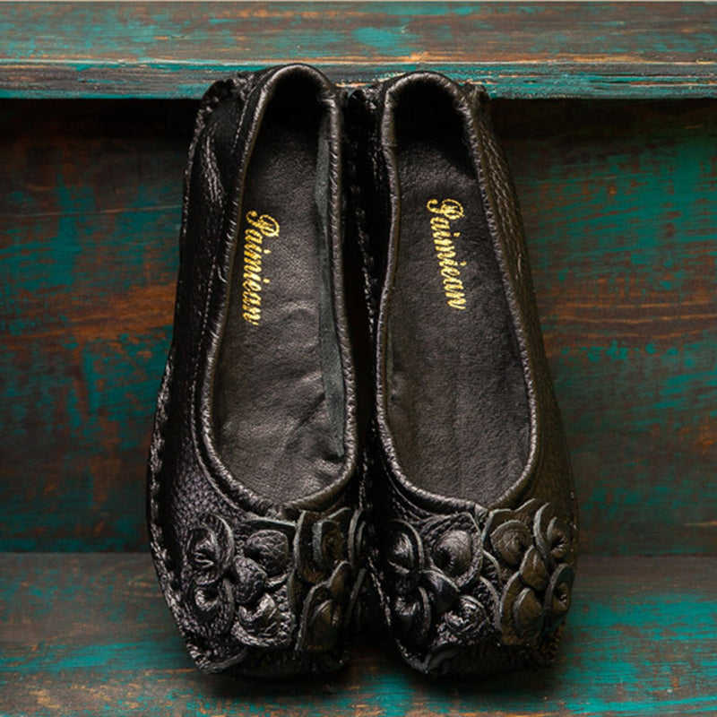 Ethnic Style Comfortable Flower Flat Shoes